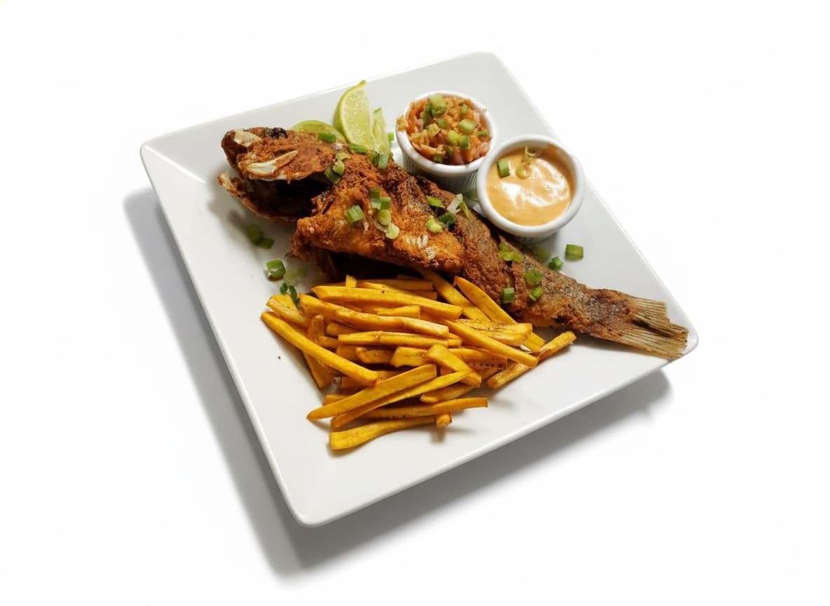 Fried Snapper Filet at Bamboo Fire Cafe, Delray Beach