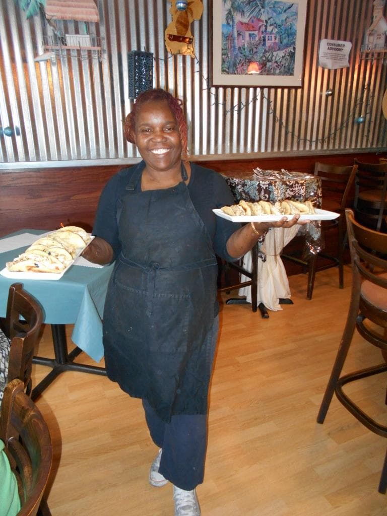 Donald, Beverly, and Lauren Jacobs at Bamboo Fire Cafe in Delray Beach